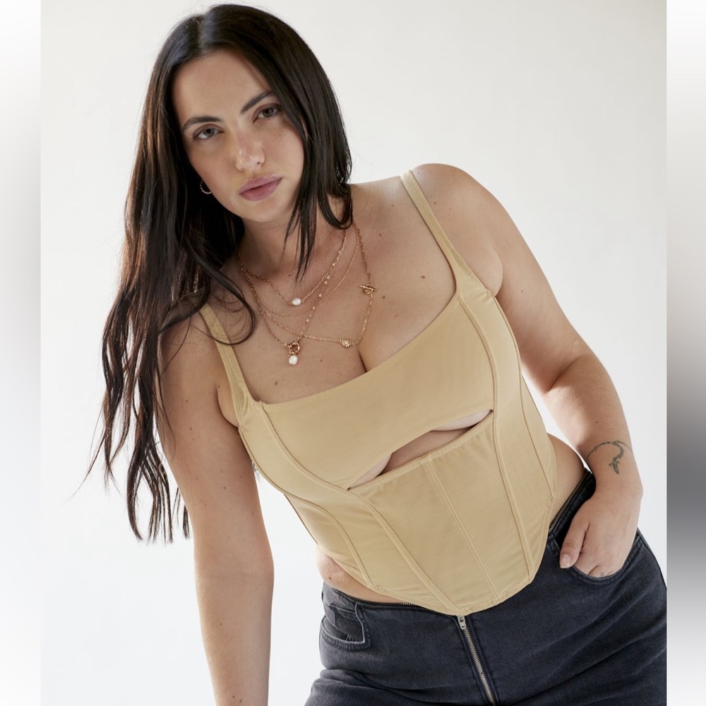 Urban outfitters out from under mesh spitfire cut out corset top